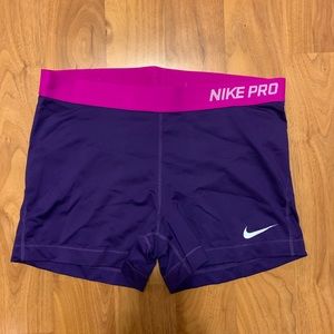 nike pro spandex shorts